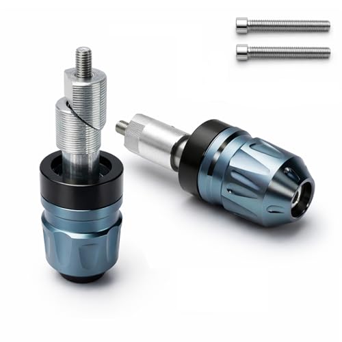Motorcycle Handle Bar Ends Plug for 17-19 mm Handlebars, Aluminum Heavy Bar End Slider Anti Vibration Handlebar Grip End Weight Caps(Titanium) - color: Titanium