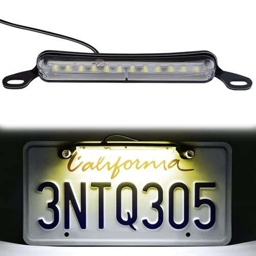 BFXM LED License Plate Lights 12 V DC Universal License Plate Light, Waterproof Tag Lamp Assembly Replacement LED Plate Light for Car Trailer UTV ATV Truck RV Boat - color: orange