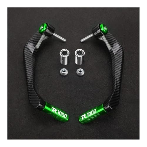 Clutch Lever Guards for GSX-R GSXR 1000 GSXR1000 2001-2024 Motorcycle Aluminum Handlebar Brake Clutch Lever Hand Guard Protector Handguard - color: Green With logo
