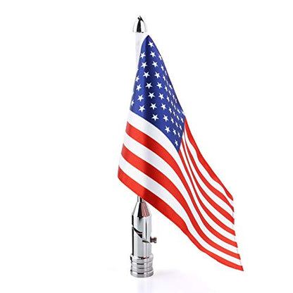 GUAIMI Motorcycle Folding Flag Mounts Adjustable Flag Pole with Texas State Flag (American Flag) - color: American Flag