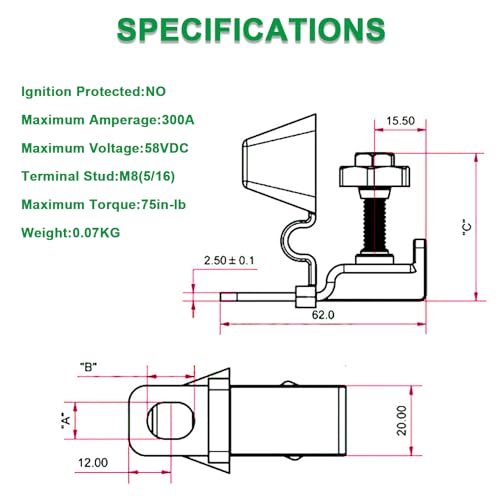 Terminal Fuse Block Marine Rated Battery Fuse MRBF Fuse Holder 30-300 AMP - style: Terminal Only