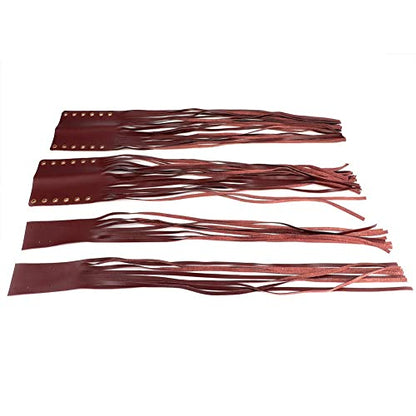 Motorcycle Tassels, Qiilu Universal Hand Grips Tassel Fringe Wrap Cover Motorcycle Brake Clutch Lever Streamer 7/8in 1in Fit for (Claret-red) - color: claret-red