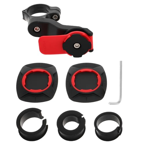 Vaguelly Motorcycle Phone Holder with Anti-Vibration Shock Absorber for Bikes and Scooters, Universal Handlebar Mount with High-Frequency Vibration Filter, Red 143a Patch Set for Enhanced
