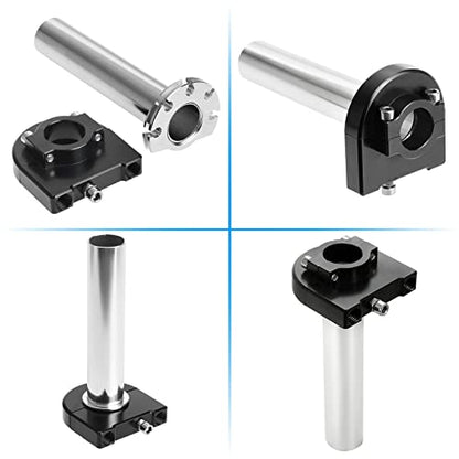 22mm 7/8" CNC Black Quick Throttle Twist Grip - Motorcycle Aluminum Handlebar Accelerator Replacement for Kawasaki Honda Suzuki Ducati
