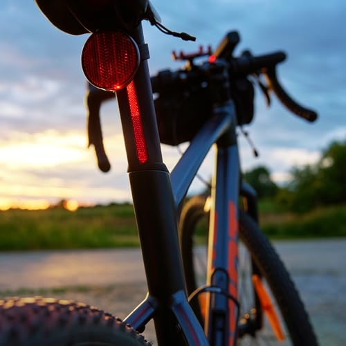 BlingKingdom 2 PCS Self-Adhesive Motorcycle Safety Reflectors High-Intensity Red License Plate Reflectors for Bicycle, Cars, Trucks, Trailer, Boat