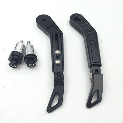 XKH- Motorcycle Adjustable Length Angle Black CNC 7/8" (22mm) Protector Proguard Pro Brake Clutch Levers Protect Guard Compatible with GSX GSXR RM DR Ninja ZX ZZR KTM SXR