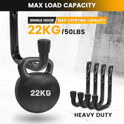 GURADESIGN 8-Pack Heavy Duty Garage Hook for Hanging 50 lbs, J Utility Hooks for Garage, Metal Wall Hooks Heavy Duty, Garage Hook for Hanging, Black | Heavy Duty - style: 3.5-Inch
