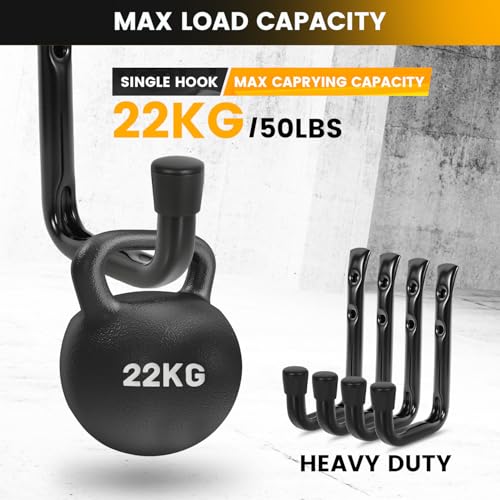GURADESIGN 8-Pack Heavy Duty Garage Hooks for Hanging 50 lbs, 8” & 3.5” J Utility Hooks for Garage, Large Metal,Heavy Duty, Black - style: 3.5 and 8-Inch