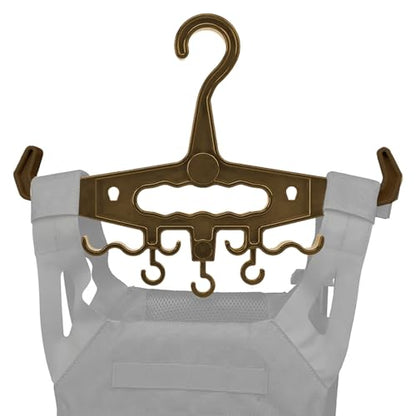 YOZWOO Heavy Duty Hangers Plastic Clothes Hangers with Detachable Hanger and Wetsuit Hanger - 200lb Load Capacity Non-Slip Design for Body Armor, Police Vest, Wetsuit, and Survival Gear (Khaki) - color: Upgraded Khaki