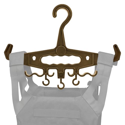 YOZWOO Heavy Duty Hangers Plastic Clothes Hangers with Detachable Hanger and Wetsuit Hanger - 200lb Load Capacity Non-Slip Design for Body Armor, Police Vest, Wetsuit, and Survival Gear (Khaki) - color: Upgraded Khaki