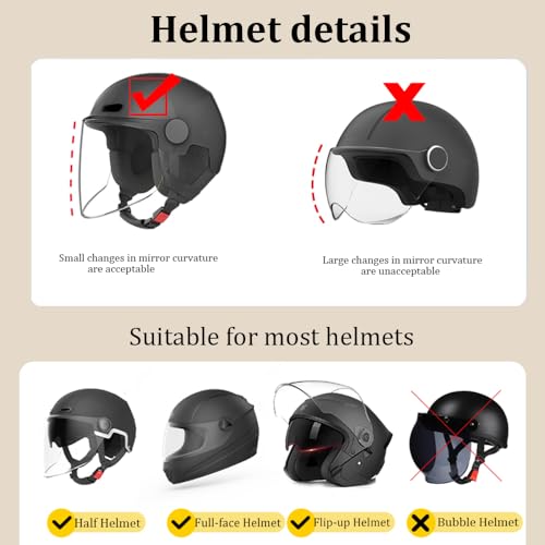 4 PCS Large Anti-Fog Film & Rainproof Film for Motorcycle Helmet Visor for Scorpion EXO EXO-T520 EXO-T520 Evo Air, Ultra HD Helmet Shield Films, Clear Anti Fog Patch, Anti-Steaming