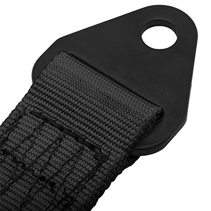 RASTP Limit Strap, Premium Quad Wrap Limit Strap Car Hauler Axle Straps Truck Wrecker Wheel Tie Down Strap with 10,000 Lb Webbing Strength (14 Inch, Black) - color: Black, size: 14 Inch