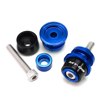 MOWOK Fit For YAMAHA MT03 MT-03 2015 2016 2017 2018 2019 2020 2021 2022 2023 2024 2025 Motorcycle Accessories 6MM Swingarm Spools Slider M6 Stand Screws (Red) - color: Red