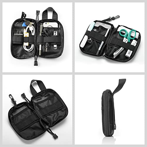 Mini Pocket Organizer Pouch, Tactical Molle Pouch Accessory Bag, Small Tool Storage Pouch for Phones/Cards/Keys/Pocket Knife, Men's Utility EDC Waist Bag Pack for Camping Hunting