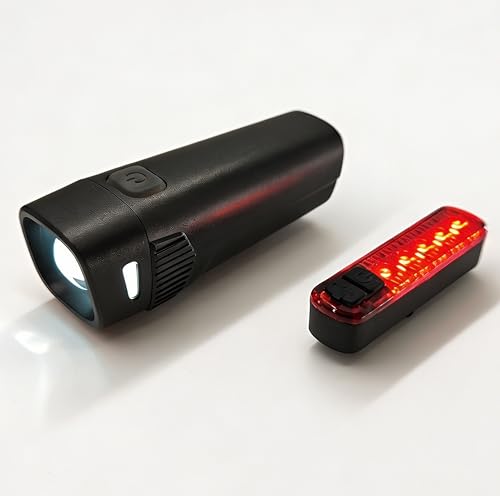 400LM USB Rechargeable Bike Light Set, Front Headlight & Rear Taillight, 5 Lighting Modes, Waterproof Safety Cycling Lights for Road Mountain Bikes, Bike Lighting Parts & Accessories
