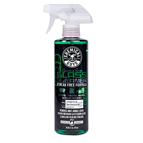 Chemical Guys Glass Cleaner Signature Series - Ammonia-Free Window and Mirror Spray for Cars, Trucks, SUVs, and RVs - Safe for Tinted Glass, Windshields, Household Windows & Interior Surfaces - 16 oz - style: 16 oz