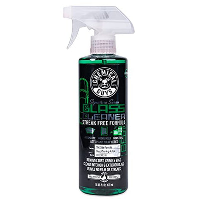 Chemical Guys Glass Cleaner Signature Series - Ammonia-Free Window and Mirror Spray for Cars, Trucks, SUVs, and RVs - Safe for Tinted Glass, Windshields, Household Windows & Interior Surfaces - 16 oz - style: 16 oz