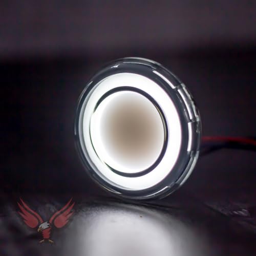 Eagle Lights HALOS 2" LED Turn Signal Kit for Harley-Davidson® Motorcycles – Front & Rear 1157 Run/Brake/Turn with White Halo Running Light, Plug & Play