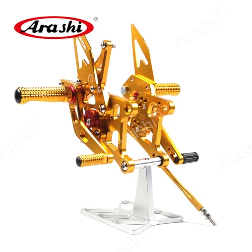 Arashi Version 2.0 Adjustable Rearsets for Honda CB300F CBR300R 2015-2023 ABS include, Gold - color: Gold, size: CB300F CBR300R 2015-2023 ABS include
