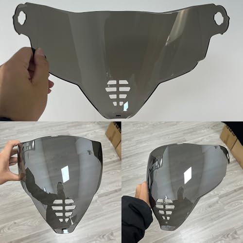 YMTSGEA Airflite Helmet Visor Replacement for IC-06.Motorcycle Helmet Shield Windshield Sunshield PC Lens UV Protection Compatible with Airflite IC-06 (Silver) - color: Silver