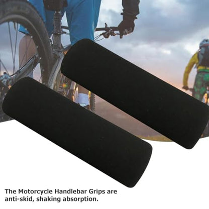 Cabilock Non Skid Motorcycle Handlebar Grips Elastic Sponge Covers for Enhanced Comfort and Safety for Motorbike - size: 12X2.1X2.1CM
