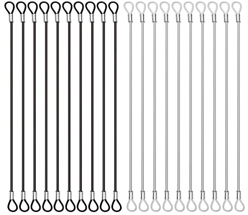 20 Pack Safety Stainless Steel Tethers,2 Color Coated Security Tether Lanyard Kit Cable Wire Compatible with Sporting Camera All Editions,Action Camera Series Devices and Other Applicable Equipment - color: Multi-Colored