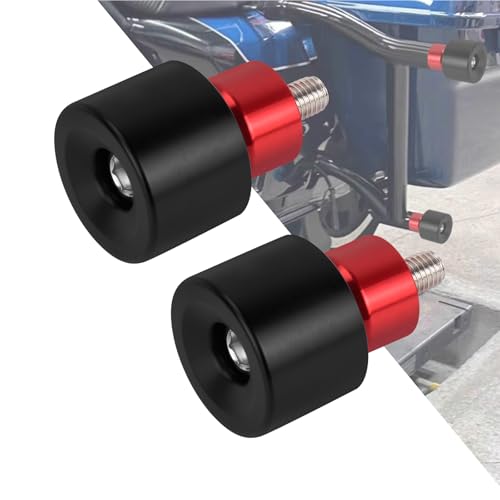 Motorcycle Decorative Wheel M12 Screw Rotatable Crash Bar End Sliders Engine Guard Collision Protector Fit for Harley Saddlebag Guard Engine Guard Bar 2Pcs - color: #2 Red