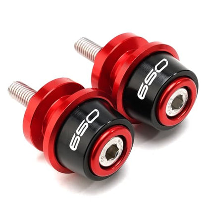 Compatible with 2025 Ninja 650 KRT Ninja650 Z650 RS Z 650 Versys 650 2015-2021 2022 2023 2024 2025 CNC Motorcycle Swingarm Spool Slider Stand Screws (Red) - color: Red