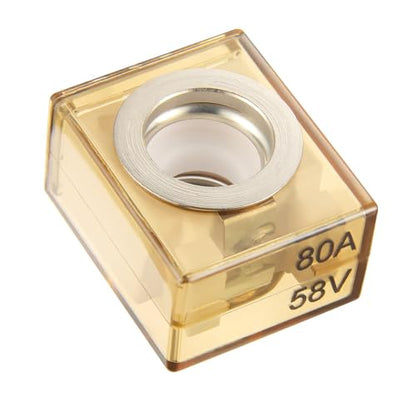 BOJACK MRBF Terminal Fuse Block 80 AMP Marine Rated Battery Fuse 58V DC Max IP66 Waterproof Fuse Holder 80A - style: 80A
