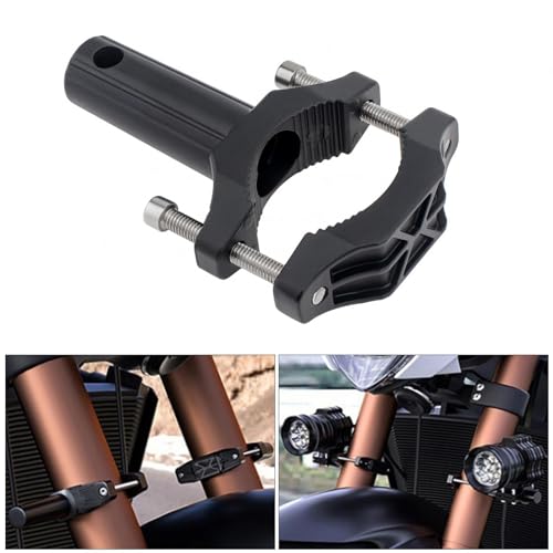 Windance Front Fork Lamp Mount Pole Brackets,Headlight Fog Light Crash Bar Mounting Holder,Extension Tube Clamp for Motorcycle Motorbike Dirt Bike (20-55mm)