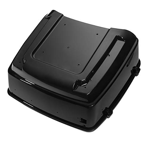XMTMOTO Vivid Black King Tour Trunk Kit Tour Trunk+Luggage Rack+Backrest Fit for Harley Davidson Touring Road King Road Glide Street Glide and Select CVO Models 2014-2025