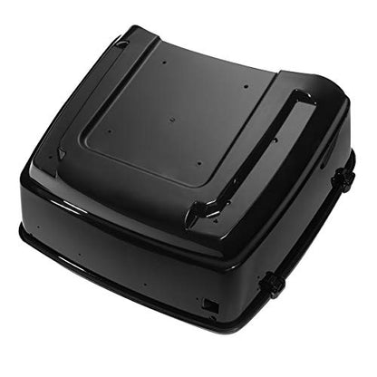 XMTMOTO Vivid Black King Tour Trunk Kit Tour Trunk+Luggage Rack+Backrest Fit for Harley Davidson Touring Road King Road Glide Street Glide and Select CVO Models 2014-2025