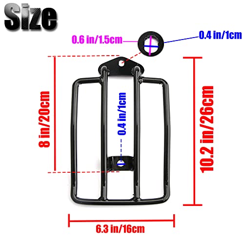 Kucehiup Motorcycle Rear Solo Seat Luggage Shelf Rack Steel Standard Rear Fender Rack Bracket for Har-Ley XL Sport-Ster 883 1200 2004-2015 Black