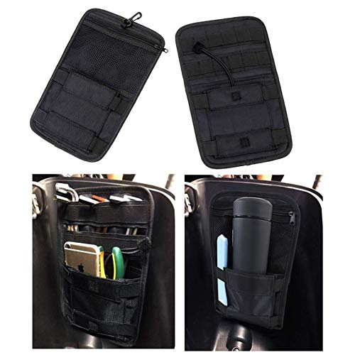 AUFER Motorcycle Internal Saddlebags Lid Organizer Bags Hard Bags Saddle Bag Small Tools Storage Pouch Compatible With For Harley VRSC Softail Touring Sportster Dyna Indian Yamaha Kawasaki,Black