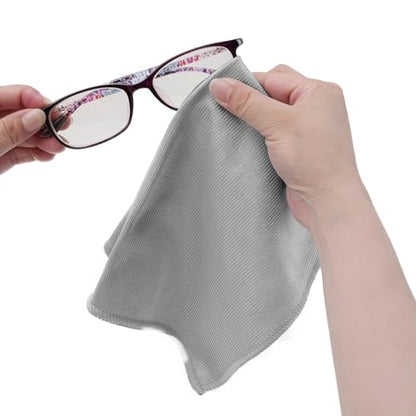 6 Pack Glass Cleaning Cloth Microfiber Cleaning Cloth for Window Eveglass Jewelry Lens (Gray) - color: Gray