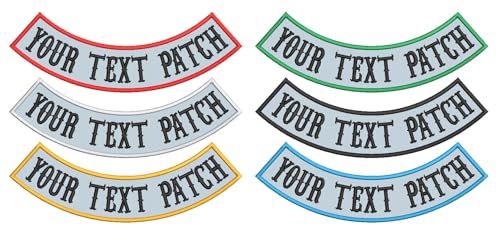 1 Pcs Reflective Material Bottom Patch Custom Embroidered Biker Patches, Personalized Embroidery Rocker Patch Rider Motorcycle Patches for Veterans Vest or Jacket (Reflective Material) - color: Reflective Material