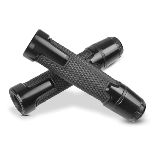 7/8'' 22mm Motorcycle CNC Aluminum Powersports Handlebar Grips with Grip Ends for YZF R1 R3 R6 R25 R15 R125 600R Black - color: black