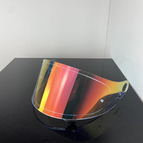 CPB-1V Helmet Shield for GLAMSTER,Replacement Motorcycle Helmet Visor Compatible with GLAMSTER (Revo Clear Red) - color: Revo Clear Red
