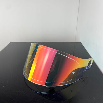 CPB-1V Helmet Shield for GLAMSTER,Replacement Motorcycle Helmet Visor Compatible with GLAMSTER (Revo Clear Red) - color: Revo Clear Red