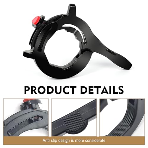 Universal Motorcycle Throttle Cruise Control Assist, Anti-Slip Throttle Lock Clamp Booster, Durable Ride Modification Accessory, Throttle Stabilizer for Most Motorcycle Models (Black)