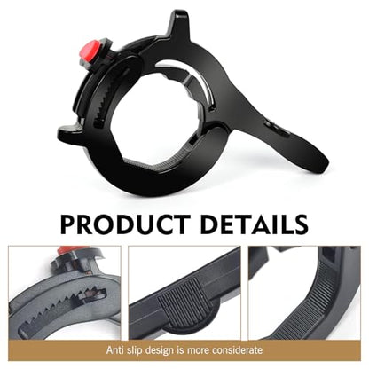 Universal Motorcycle Throttle Cruise Control Assist, Anti-Slip Throttle Lock Clamp Booster, Durable Ride Modification Accessory, Throttle Stabilizer for Most Motorcycle Models (Black)