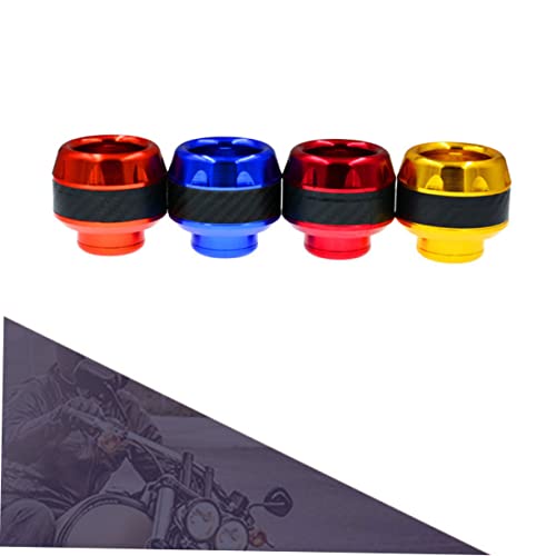 OUNONA 1pair Motorcycle Crash Sliders Aluminum Alloy Wheel Protector Front Fork Cups for Electric Mopeds Design Red Finish Reduces Collision Impact Fits Motorcycles