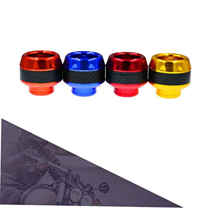 OUNONA 1pair Motorcycle Crash Sliders Aluminum Alloy Wheel Protector Front Fork Cups for Electric Mopeds Design Red Finish Reduces Collision Impact Fits Motorcycles