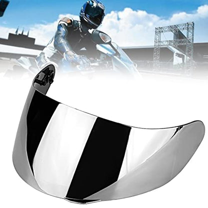 Motorcycle Helmet Visor Lens Windshield, Durable High Flexibility Anti Fog Motorcycle Helmet Lens, Full Face Windshield Protective Cover Replacement for K1 K3 SV K5 K5‑S(Silver Plated)