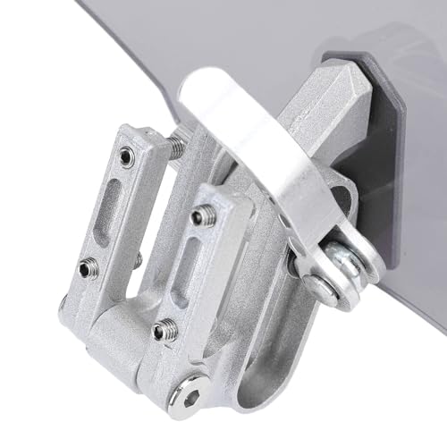 Motorcycle Acrylic Adjustable ClipOn Wind Deflector for Enhanced Comfort (Smoky Gray) - size: Smoky Gray
