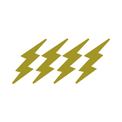StickerDad Lightning Bolts Pack of 4 for Helmet, Windows, Walls, Bumpers, Laptop, Lockers (Copper, 3 Inches) - color: Copper