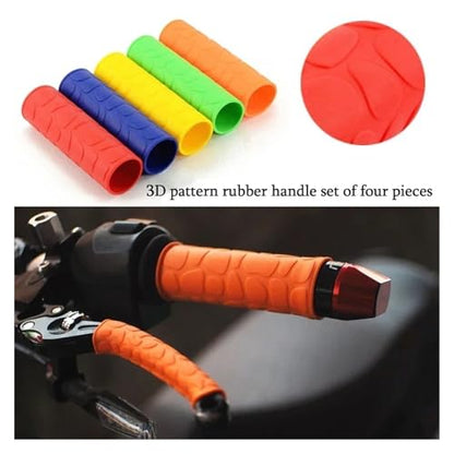 Non-Slip Rubber Grip Glove Motorcycle Handle Cover Universal Heat Shrinkable Grip Cover Sleeve Handlebar Covers Accessories Handlebars Grips - color: Blue