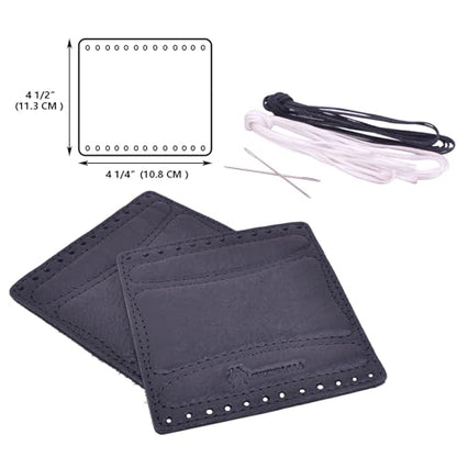 Leather Motorcycle Handlebar Grip Covers, No Fringe Brake Clutch Covers for HD Motorcycles - color: Black: Handlebar Cover