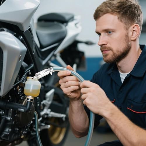 2 PCS Brake Bleeder Hose,Motorcycle Brake Bleeder Kit, One Way Check Valve Tube Bleeding Tool Kit for Hydraulic System Bleeding for Car Motorcyle Clutch,Soft Tube with Metal Clips
