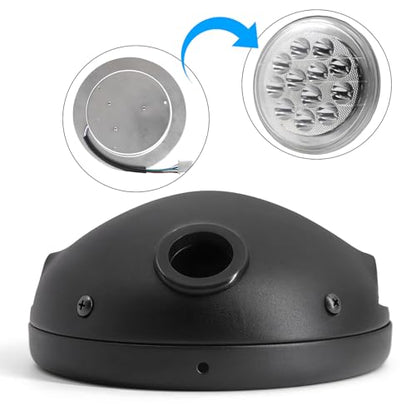 jose2015 universal motorcycle lights bucket with frosted design - 7 inch motorcycle lamp housing featuring 3-minute quick installation 1pcs （black